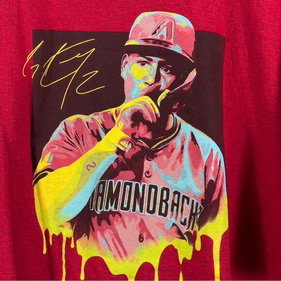 Gildan Red Geraldo Perdomo Arizona Diamondbacks Men's T-Shirt 0724 - Picture 2 of 7